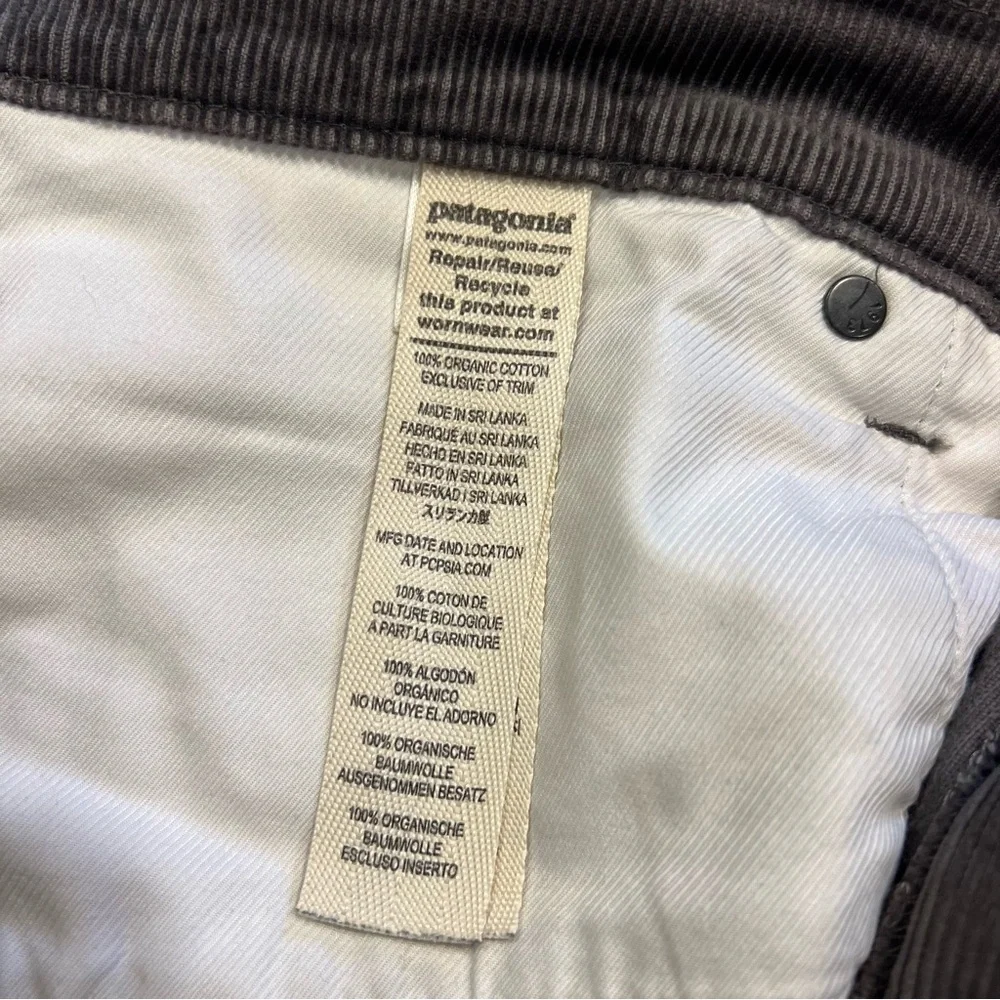 Patagonia Men’s Organic Cotton Corduroy Jeans Size 36x32 Pants Gray 21525